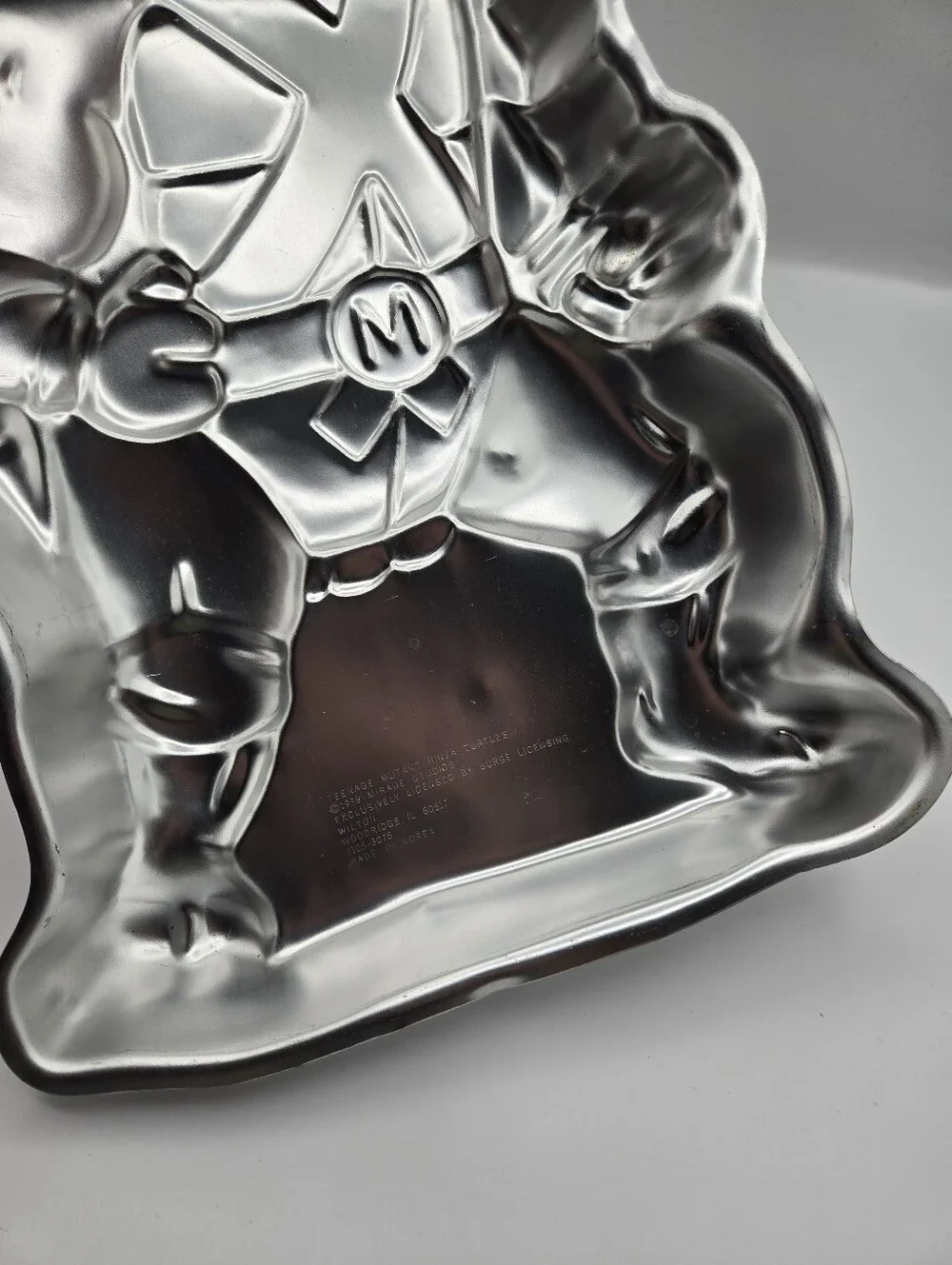 Vintage Wilton 1989 Teenage Mutant Ninja Turtles Michelangelo Aluminum Cake Pan